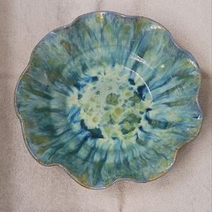 Sunset clay works stunning blue bowl